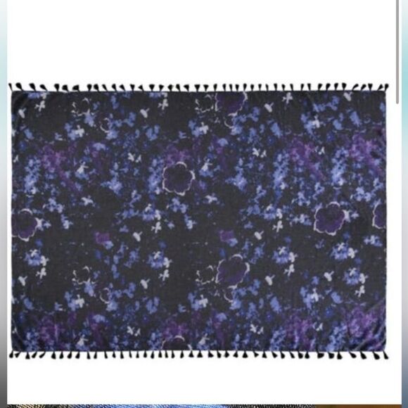 NWT Peter Som Floral Black and Blue Sarong - Picture 5 of 5